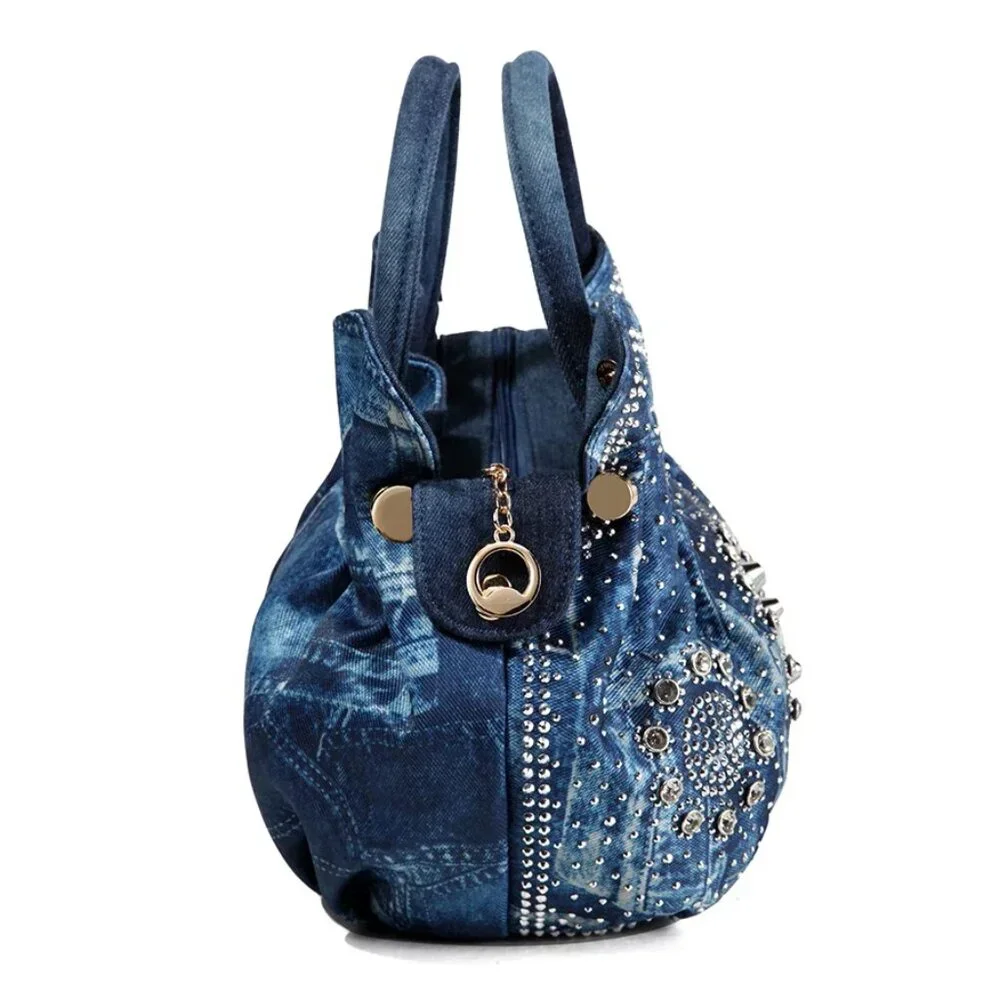 Sparking Denim Rhinestone bag - Picture 5 of 6